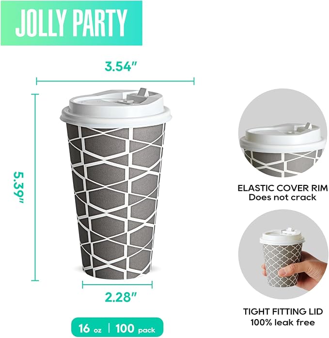 JOLLY PARTY Disposable Coffee Cups - Image 2