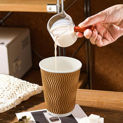 Clawsoff 150 Pack 8 oz Disposable Paper Coffee Cups Insulated Champagne | - Image 5