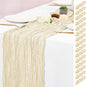 15 Pack Ivory Cheesecloth Table Runner Boho Gauze Wedding Decor | Rustic Sheer by Lumaycens
