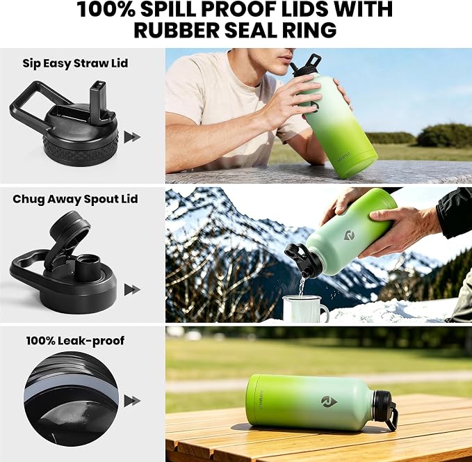RAYMYLO Insulated Water Bottle 87 oz, Triple Wall Vacuum Stainless Steel | - Image 3