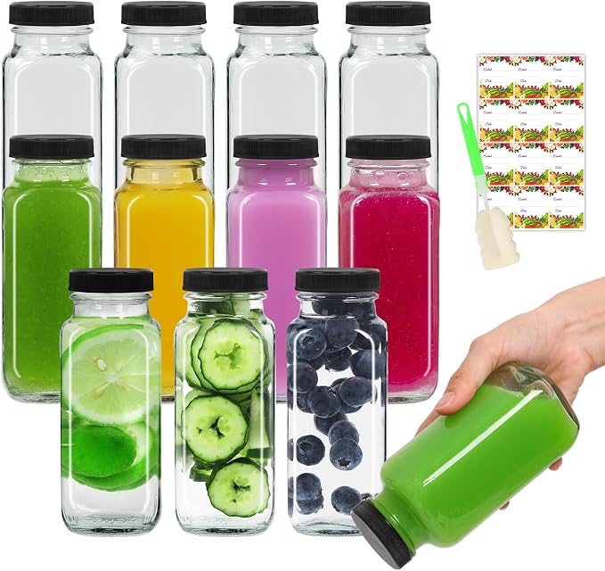 AuroTrends 8 oz Glass Bottles 12-Pack by AuroTrendsDirect