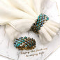 Jeweled Napkin Rings Set of 6 by Joyindecor