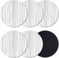 Gray Coasters Set of 6, Abstract Lines Gradient Minimalist Modern Texture Soft by PIEPLE