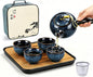DUJUST Chinese Gongfu Tea Set, Kiln Altered Glaze Porcelain Tea Set by DUJUST