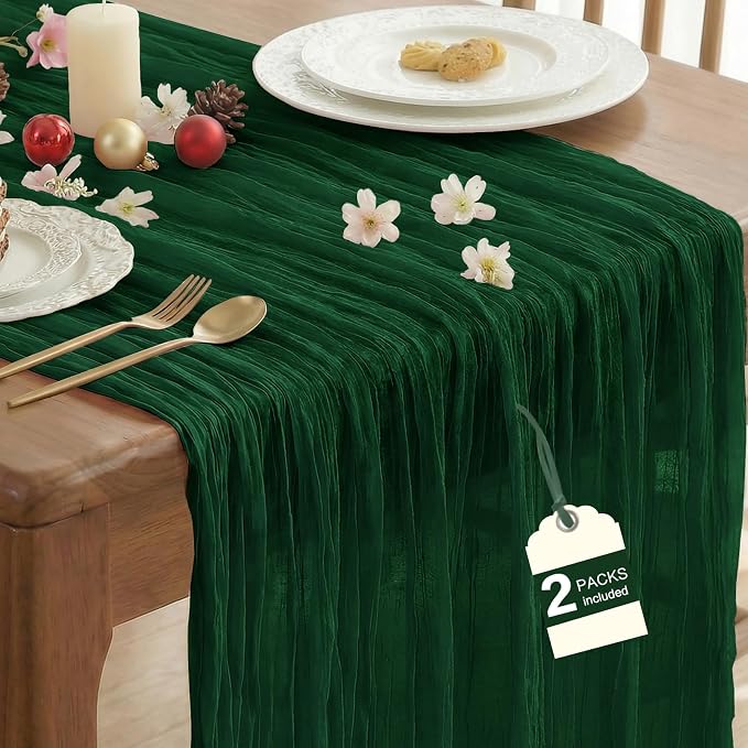 IVAPUPU Emerald Green Table Runner 120 Inch by IVAPUPU
