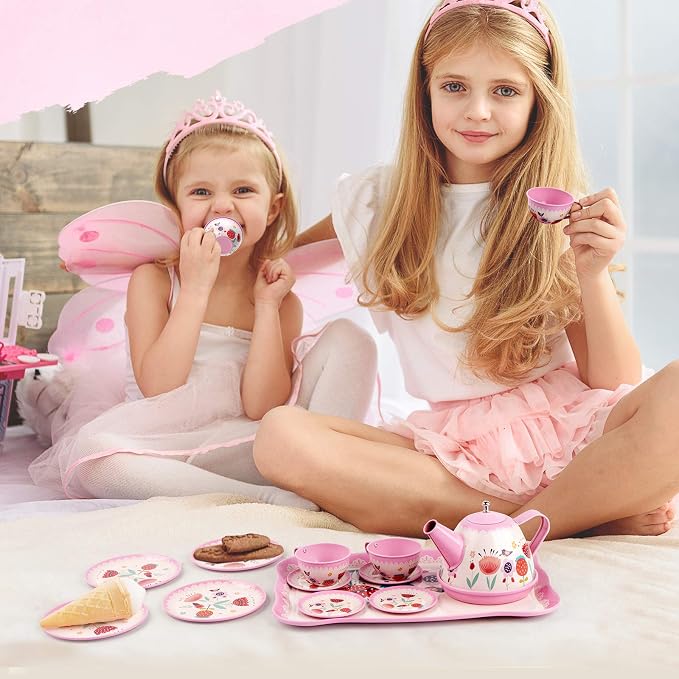 D-FantiX Kids Tea Set for Little Girls - Image 5