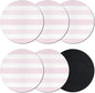 Pink Stripes Coasters Set of 6, Absorbent Coasters by Unknown