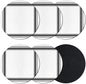Black Gray Grid Coasters Set of 6, Absorbent Coasters by Unknown