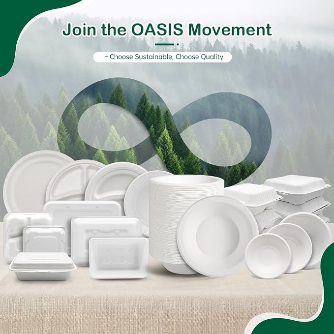 32 oz 68-Pack Large Compostable Paper Bowls, Disposable Meal Prep & Takeout - Image 7
