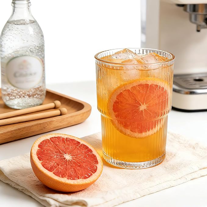6 Pack 13oz Ripple Drinking Glasses - Image 4