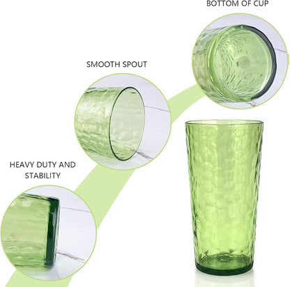 Yalin 24-Ounce Plastic Tumbler Acrylic Drinking Glasses, Reusable Plastic Cups - Image 3
