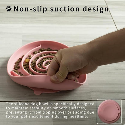 Bifeaw Slow Feeder Dog Bowls, Dishwasher Microwave Safe Silicone Puppy Puzzle - Image 2