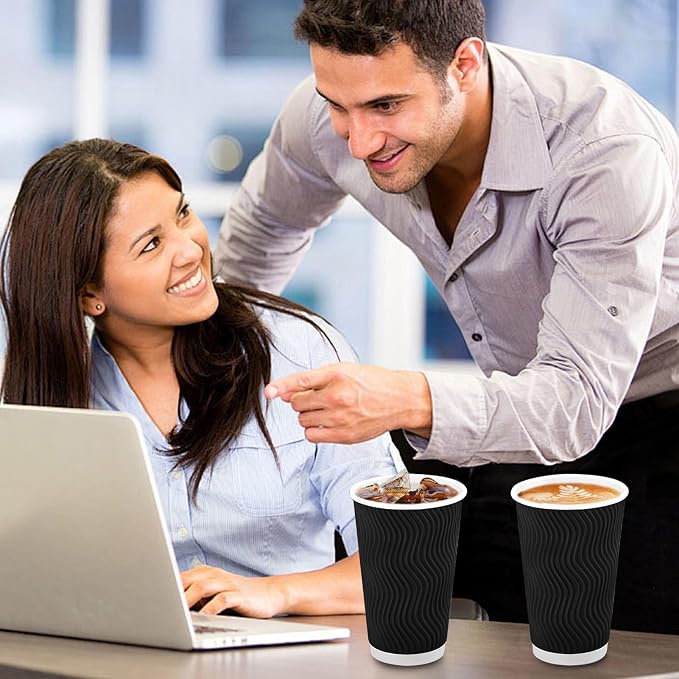 Lamosi 500 Pack Coffee Cups 16 oz, Disposable Paper Coffee Cups No Lids | - Image 5