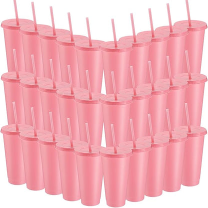 Honeydak 60 Pack Tumbler with Straw and Lid Bulk Cups by Honeydak