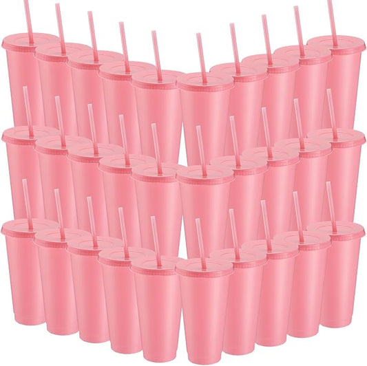 Honeydak 60 Pack Tumbler with Straw and Lid Bulk Cups by Honeydak