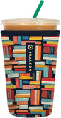 Sok It JavaSok Iced Coffee & Cold Soda Insulated Neoprene Cup Sleeve (Well Read, Medium: 22-28oz)