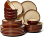 24 Piece Double Bowl Dinnerware Sets by Pokini