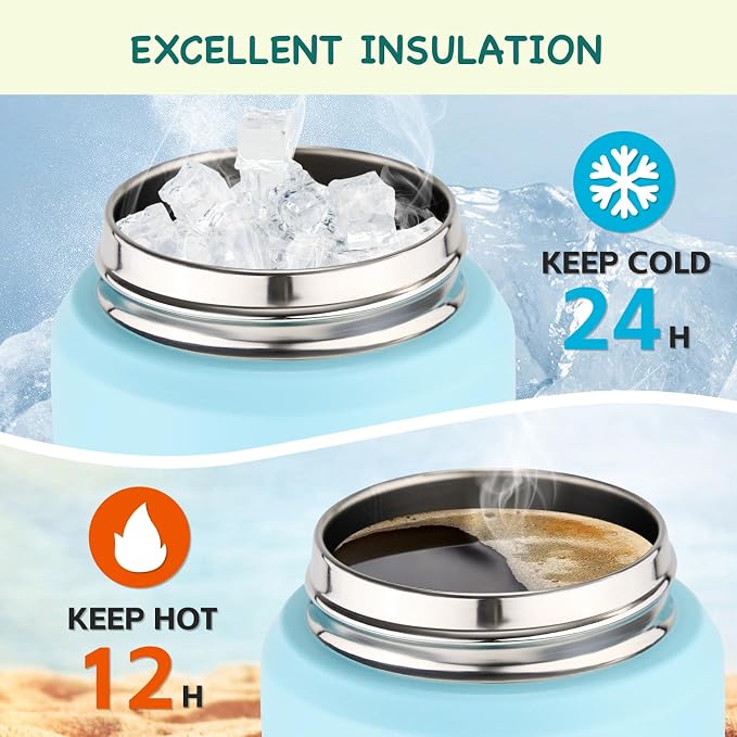 Kerilyn 12oz Kids Water Bottle 2 Pack, Stainless Steel Insulated Water Bottle - Image 4
