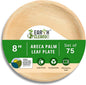The Palm Dinnerware – Palm Plates 8 Inch Round (75 Pack) | Compostable & Biodegradable | Like Bamboo Disposable Plates | Oven & Microwave Safe | Eco-Friendly Party Dinnerware