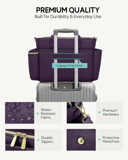 RAINSMORE Teacher Bag for Women, 15.6" Laptop Work Tote, 40oz Cup Holder | - Image 8
