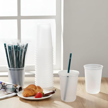 Lounsweer 15 Pcs Clear Reusable Cups - Image 2