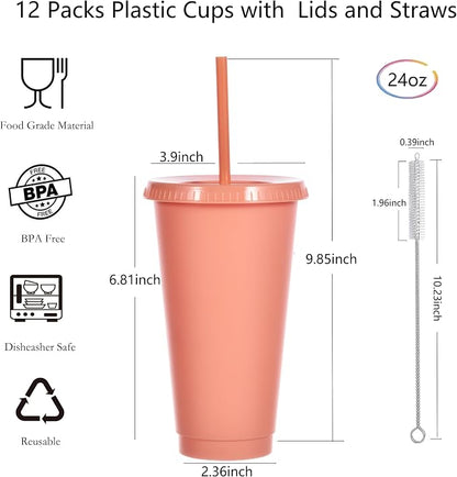 24 oz Reusable Plastic Cups, Custom Cups - Image 2