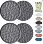 Silicone Coasters for Drinks[4 Pack]- Cup Mat for Tabletop Protection-Non-Slip, Non-Stick, Coffee Table Decor, Great Gift for Any Occasion, Dark Grey