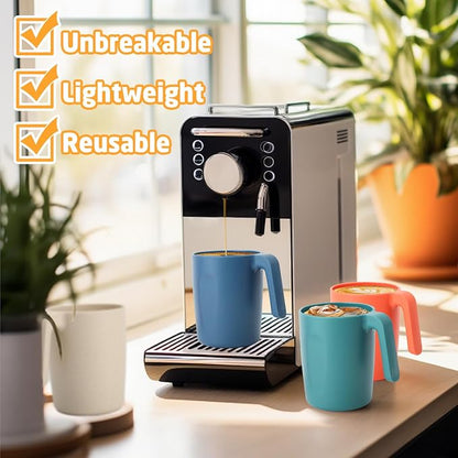 Wheat Straw Coffee Mugs Set of 6, Drinking Cups16 OZ, Microwave & Dishwahser - Image 4