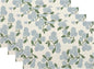 Blue Green Spring Placemats Set of 4 Hydrangea Flower Decor Place Mats 12x18 Inch Vintage Floral Summer Seasonal Decorative Linen Table Mats for Home Kitchen Dining Party Table Decoration