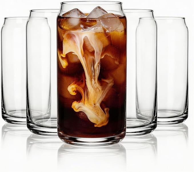 Korser Drinking Glasses Set of 6, 17oz Highball Glass Cups by KORSER