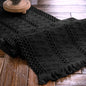 Macrame Table Runner Pure Black Boho Table Runners by AlynsehomCreateaBetterLife