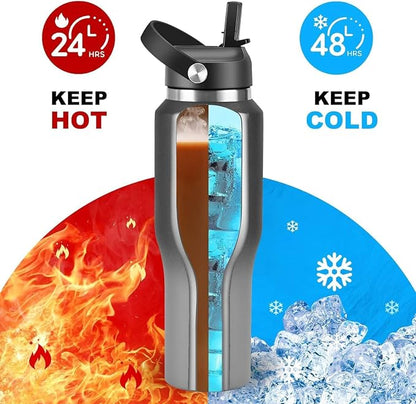 SENDESTAR 32oz Stainless Steel Water Bottle, Double Wall Vacuum Insulated Bottle - Image 4