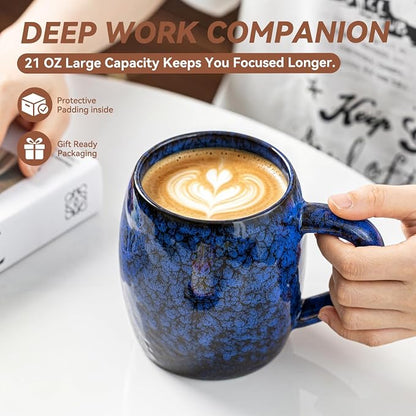 Cosmic Nebula Ceramic Coffee Mug - 21 oz Large Coffee Cup - Image 4