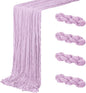 4 Pack Lavender Cheesecloth Table Runner 20 x 120 inch Gauze Table Runners 10 by ACSUIT