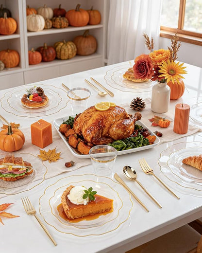 bUCLA 180PCS Clear Plastic Plates - Image 9