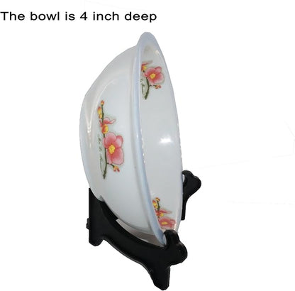 Artliving Display Stand Easel Bowl Stand for Display Large Deep Bowls, Platters and Deep Dishes Black.