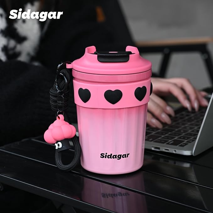 SDGA+ 12 oz Travel Coffee Mug Spill Proof Leak Proof, Stainless Steel Thermal - Image 4