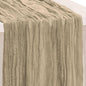 1 Pack Khaki Cheesecloth Table Runner 35x120 Inch 10Ft Rustic Gauze Cheese by SuBleer