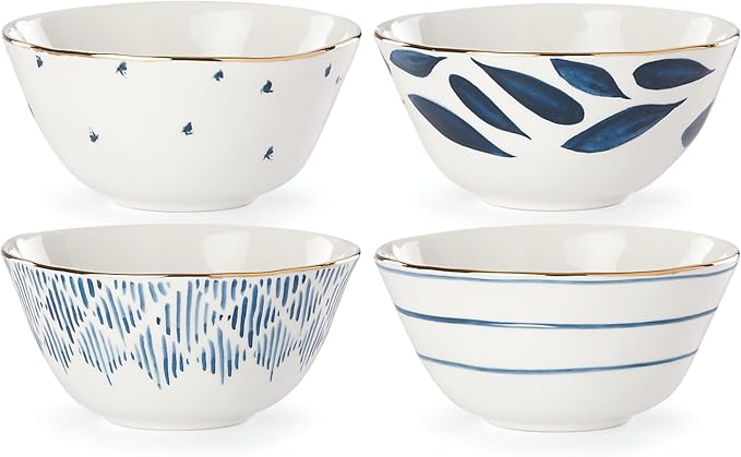 Lenox Blue Bay 4-Piece Dessert Bowl Set, 2.00 LB by Lenox
