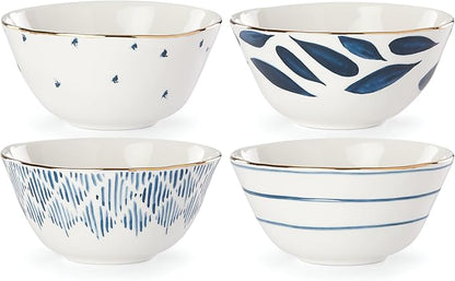 Lenox Blue Bay 4-Piece Dessert Bowl Set, 2.00 LB by Lenox