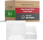 Smarty Had A Party 120 Elegant Disposable Plastic Dinnerware, 9.5" Heavy Duty Fancy Square Clear Plates for Parties and Events, Durable Supplies for All Occasions