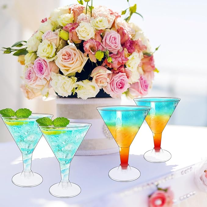 50 Pack 7 oz Plastic Martini Glasses - Image 6
