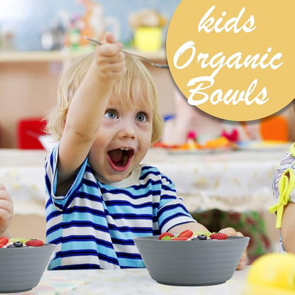 Wheat Straw Bowl Sets, Microwave and Dishwasher Safe Bowls, Dorm Bowl Sets BPA - Image 5