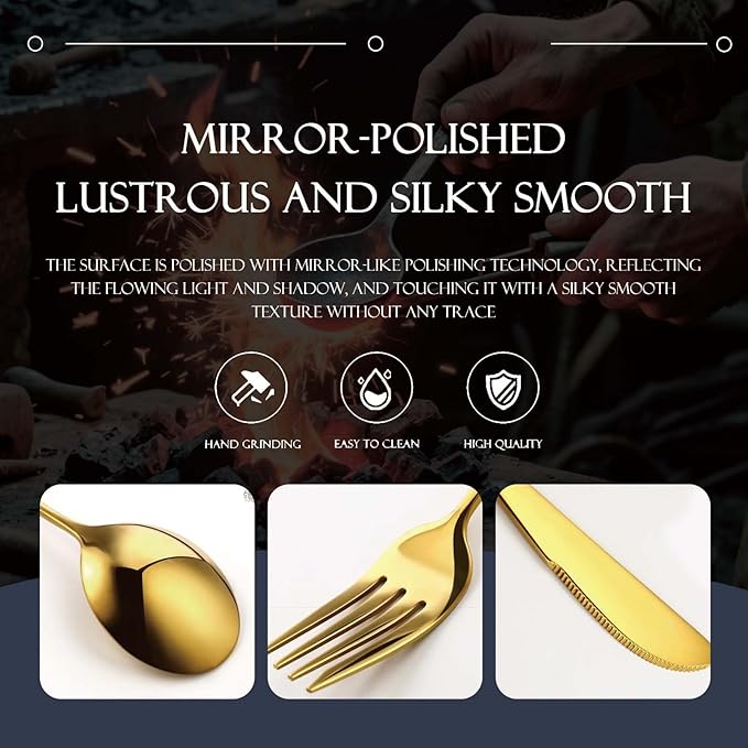 40-piece Silverware Set With Ceramic Handle, Premium Food Grade Stainless Steel Flatware Sets, Mirror Polished Cutlery Set, Dishwasher Safe (for 8 People)