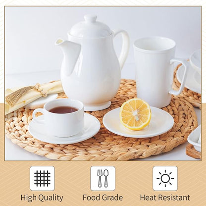 Gejoy 36 Pcs Boho Woven Placemats Wood Bead Napkin Rings - Image 6
