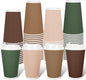 Whaline 100 Pcs Woodland Themed Disposable Coffee Cups by Whaline