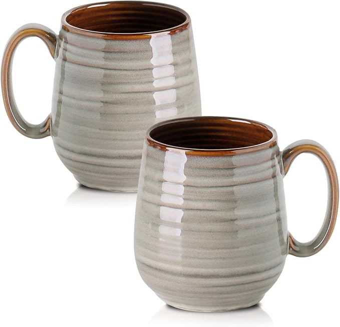 HASENSE 20 Oz Coffee Mugs Set of 2, Porcealin Large Coffee Cups by Hasense