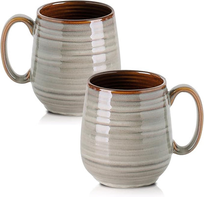 HASENSE 20 Oz Coffee Mugs Set of 2, Porcealin Large Coffee Cups by Hasense