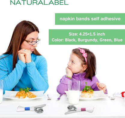 Self-Adhesive Napkin Bands, elegant table setting, - Image 4