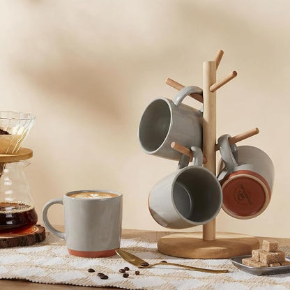 E-far Ceramic Coffee Mug Set of 4, 12oz Stoneware Coffee Cup - Image 8
